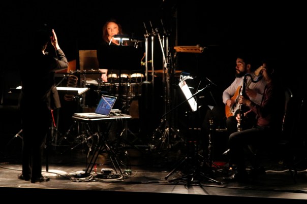 Argonaut Ensemble perform Olga Neuwirth's Maudite soit la guerre. Photo by Marty Williams.